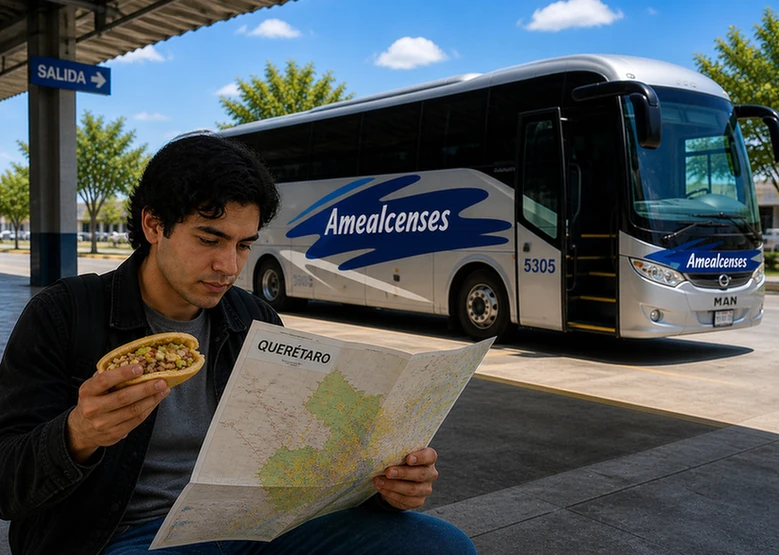 guía gastronómica en autobús