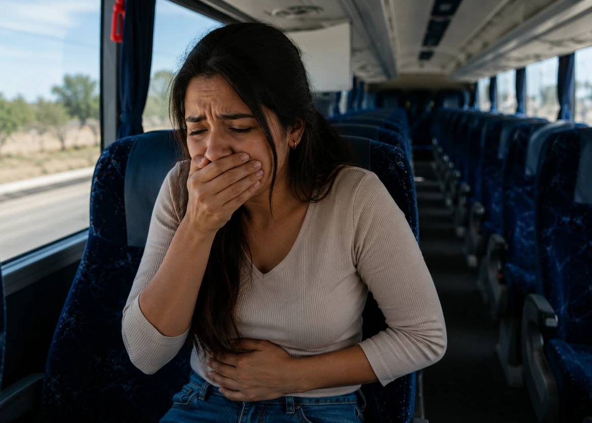 evitar nauseas en el autobus