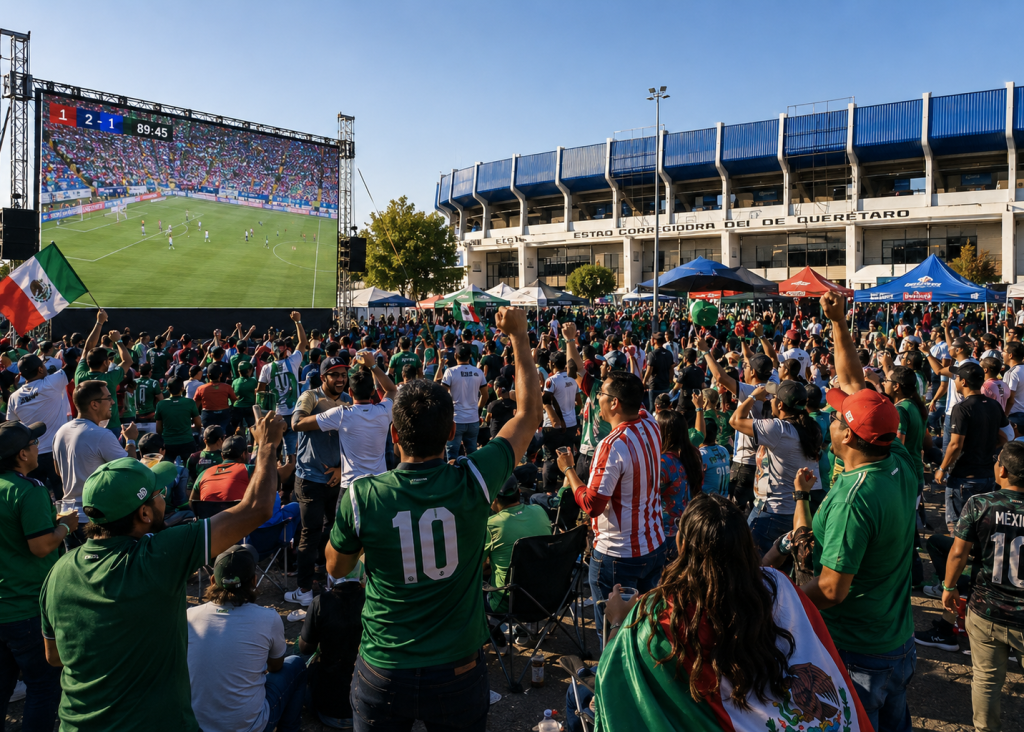 Aficionados celebrando la Final de la Fiesta del Futbol 2026.