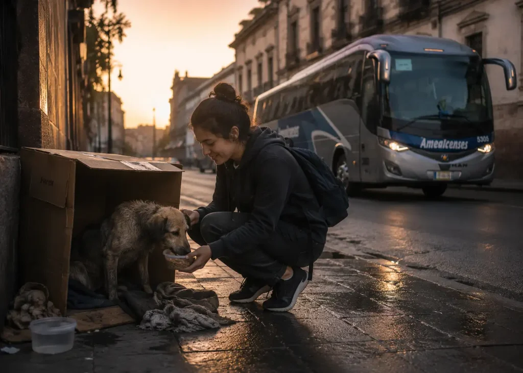 Perro en situación de calle esperando una oportunidad de adopción
