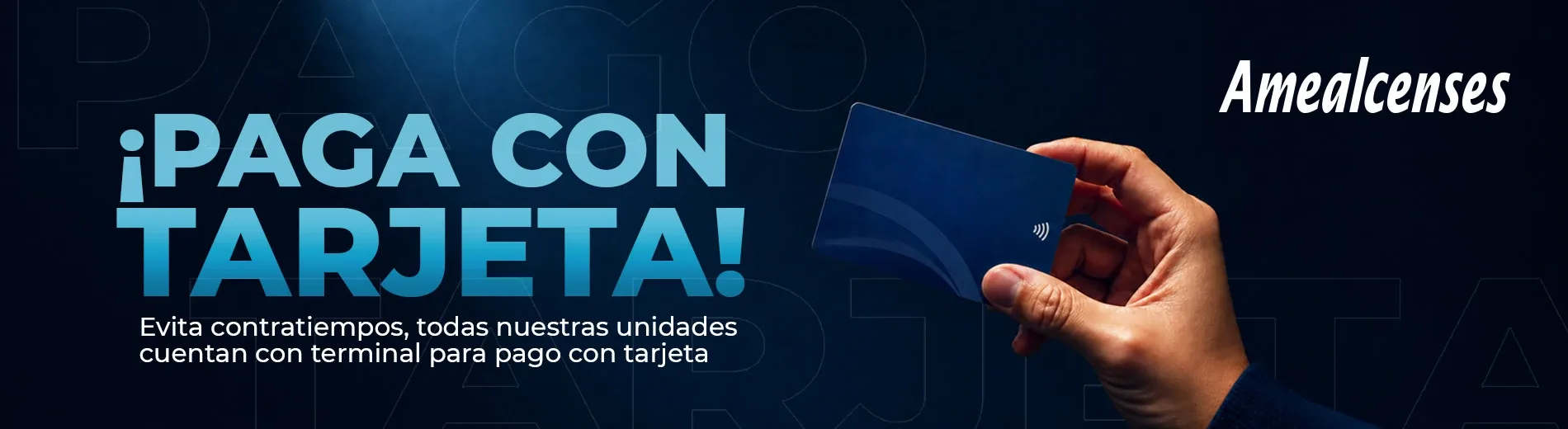 Paga con tarjeta abordo de Amealcenses
